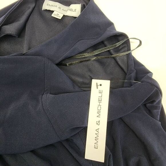 Emma & Michele Size M Navy Sleeveless Jumpsuit S4 - Picture 7 of 8